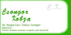 csongor kobza business card